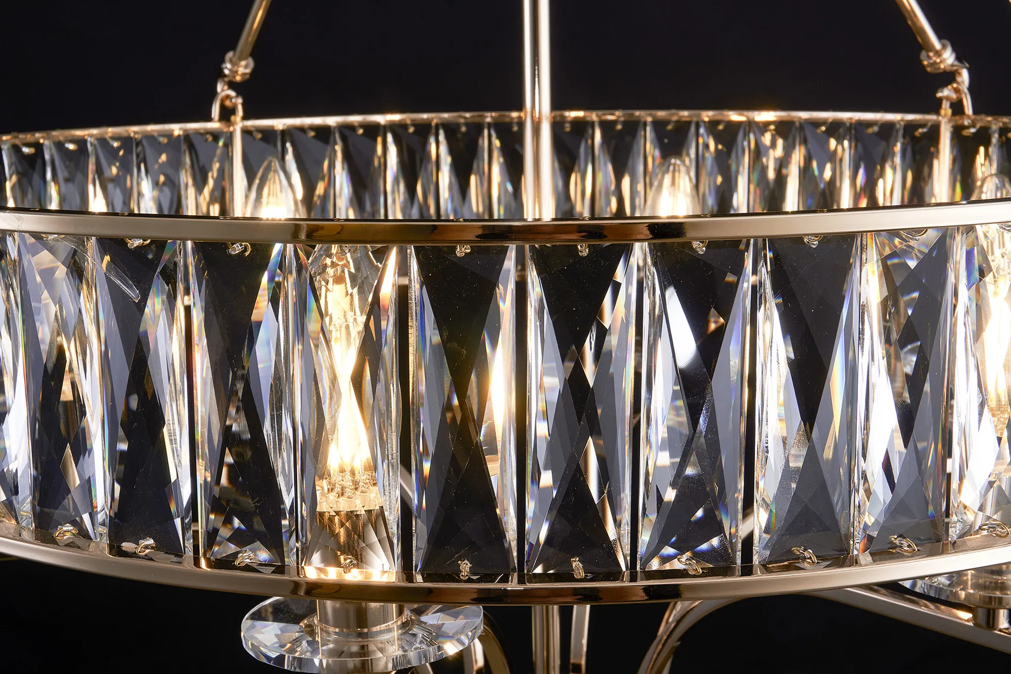 Vivienne Crystal Pendant/Semi Ceiling 6 Light French Gold IL31825  Diyas Vivienne French Gold